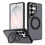 Samsung Galaxy S24 Ultra-skal med roterande magnetiskt stativ PC + TPU Skin-Touch-mobilskal