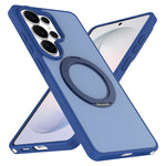 For Samsung Galaxy S25 Ultra Case with Rotating Magnetic Kickstand PC + TPU Skin-Touch Phone Cover