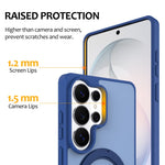 For Samsung Galaxy S25 Ultra Case with Rotating Magnetic Kickstand PC + TPU Skin-Touch Phone Cover