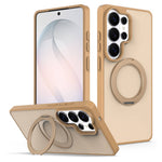 For Samsung Galaxy S25 Ultra Case with Rotating Magnetic Kickstand PC + TPU Skin-Touch Phone Cover