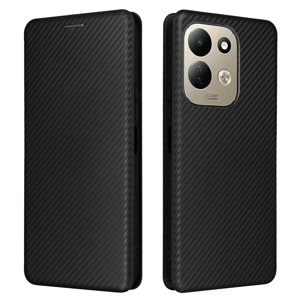 For Xiaomi Redmi 17 5G  /  Redmi 17 4G Case Carbon Fiber Texture Drop-Proof PU Leather Phone Cover