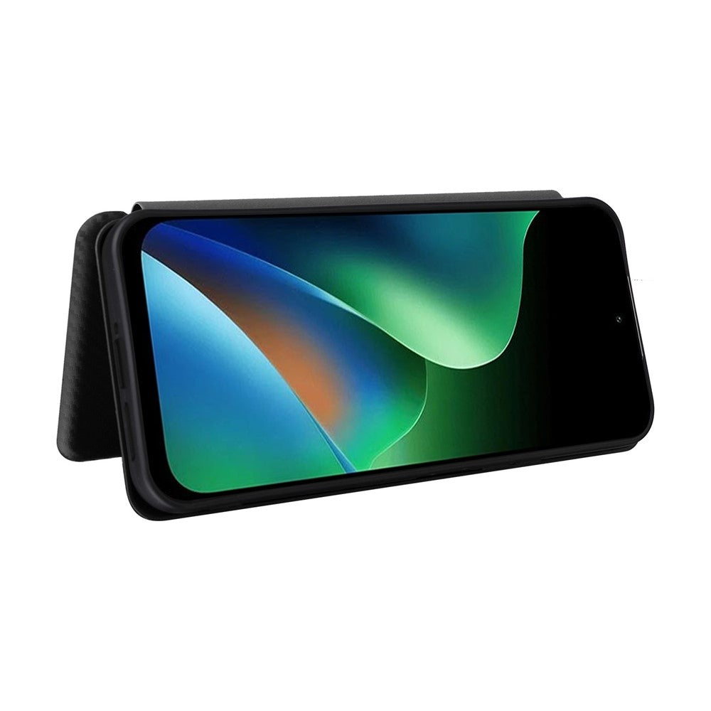 For Xiaomi Redmi 17 5G  /  Redmi 17 4G Case Carbon Fiber Texture Drop-Proof PU Leather Phone Cover