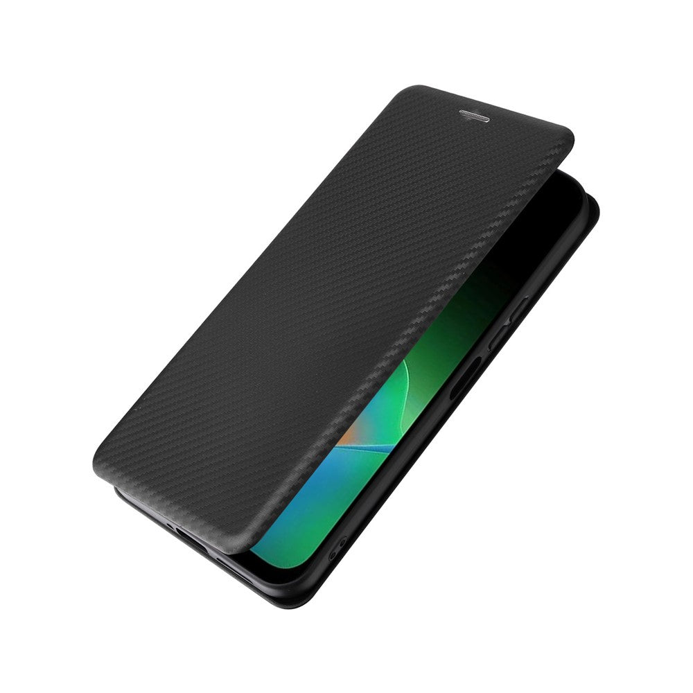For Xiaomi Redmi 17 5G  /  Redmi 17 4G Case Carbon Fiber Texture Drop-Proof PU Leather Phone Cover