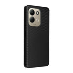 For Xiaomi Redmi 17 5G  /  Redmi 17 4G Case Carbon Fiber Texture Drop-Proof PU Leather Phone Cover
