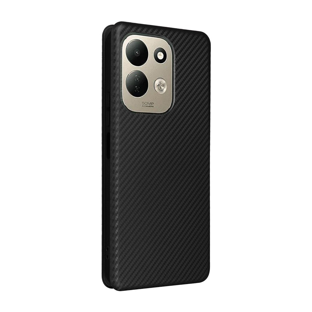 For Xiaomi Redmi 17 5G  /  Redmi 17 4G Case Carbon Fiber Texture Drop-Proof PU Leather Phone Cover