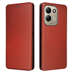 For Xiaomi Redmi 17 5G  /  Redmi 17 4G Case Carbon Fiber Texture Drop-Proof PU Leather Phone Cover