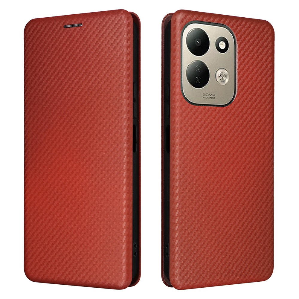 For Xiaomi Redmi 17 5G  /  Redmi 17 4G Case Carbon Fiber Texture Drop-Proof PU Leather Phone Cover