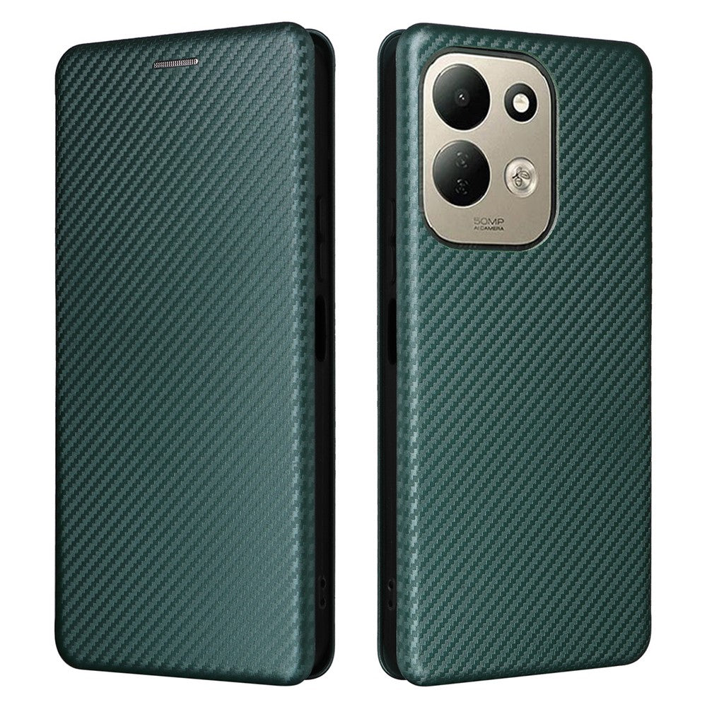 For Xiaomi Redmi 17 5G  /  Redmi 17 4G Case Carbon Fiber Texture Drop-Proof PU Leather Phone Cover