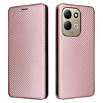 For Xiaomi Redmi 17 5G  /  Redmi 17 4G Case Carbon Fiber Texture Drop-Proof PU Leather Phone Cover