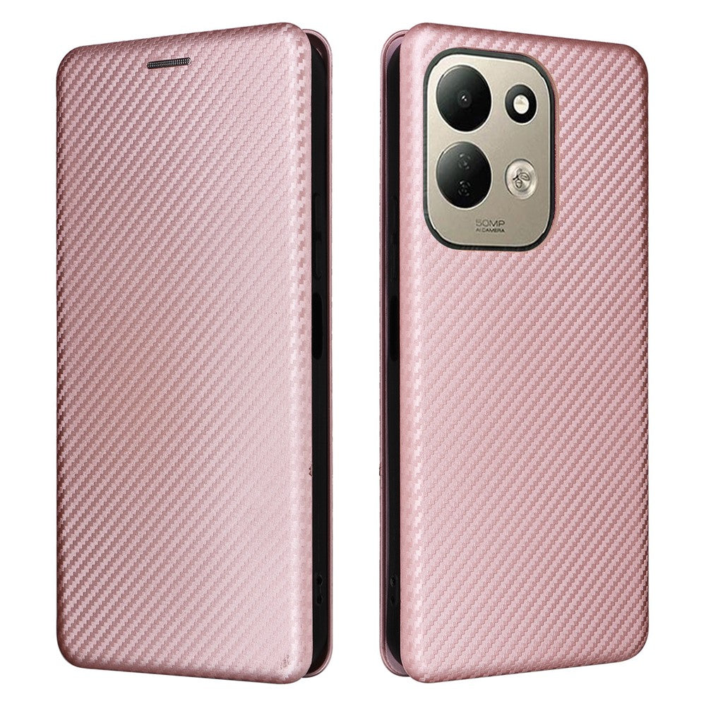 For Xiaomi Redmi 17 5G  /  Redmi 17 4G Case Carbon Fiber Texture Drop-Proof PU Leather Phone Cover