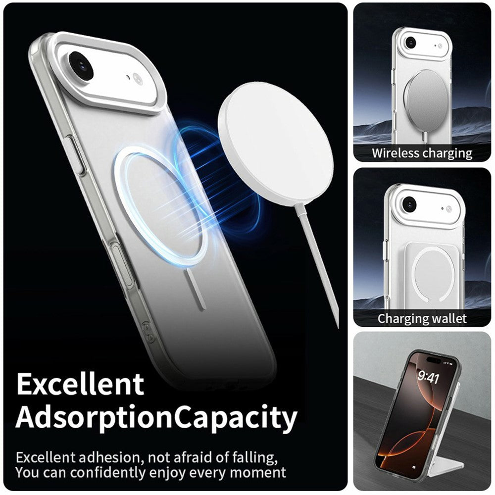 For iPhone Air Magnetic Case PC + TPU + PET Air Cushion Shockproof Phone Cover