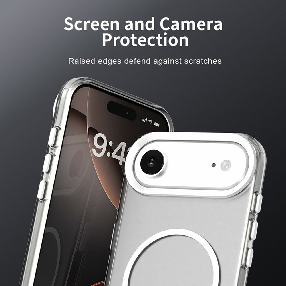 For iPhone Air Magnetic Case PC + TPU + PET Air Cushion Shockproof Phone Cover