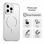 Til iPhone 15 Pro Max Magnetisk Cover PC + TPU + PET Air Cushion Stødsikkert Telefoncover