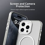 Til iPhone 15 Pro Max Magnetisk Cover PC + TPU + PET Air Cushion Stødsikkert Telefoncover