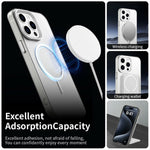 For iPhone 15 Pro Magnetic Case PC + TPU + PET Air Cushion Shockproof Phone Cover