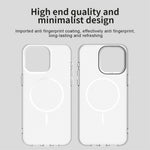 For iPhone 15 Pro Magnetic Case PC + TPU + PET Air Cushion Shockproof Phone Cover