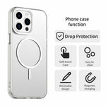 For iPhone 15 Pro Magnetic Case PC + TPU + PET Air Cushion Shockproof Phone Cover