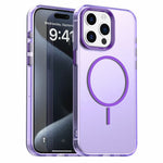 For iPhone 15 Pro Magnetic Case PC + TPU + PET Air Cushion Shockproof Phone Cover