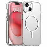 For iPhone 15 Magnetic Case PC + TPU + PET Air Cushion Shockproof Phone Cover
