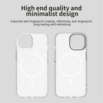 For iPhone 15 Magnetic Case PC + TPU + PET Air Cushion Shockproof Phone Cover