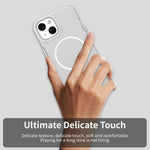 For iPhone 15 Magnetic Case PC + TPU + PET Air Cushion Shockproof Phone Cover
