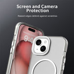 For iPhone 15 Magnetic Case PC + TPU + PET Air Cushion Shockproof Phone Cover