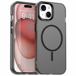 For iPhone 15 Magnetic Case PC + TPU + PET Air Cushion Shockproof Phone Cover