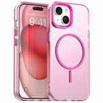 For iPhone 15 Magnetic Case PC + TPU + PET Air Cushion Shockproof Phone Cover