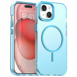 For iPhone 15 Magnetic Case PC + TPU + PET Air Cushion Shockproof Phone Cover