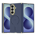 For Samsung Galaxy Z Fold8 Ultra Magnetic Case Leather + PC Electroplated Hinge Protection Phone Cover