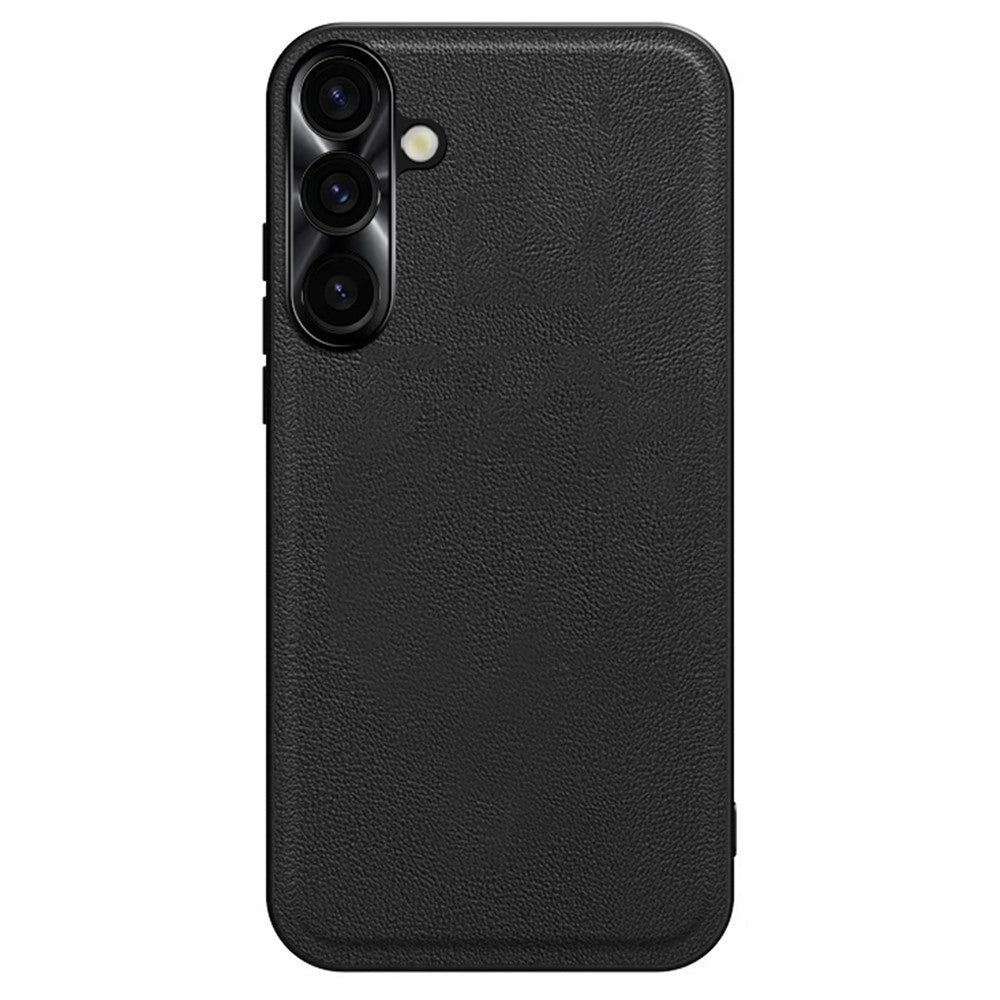 Til Samsung Galaxy S26 FE Cover PU + TPU + PC Telefonbagcover med Metalkameraramme