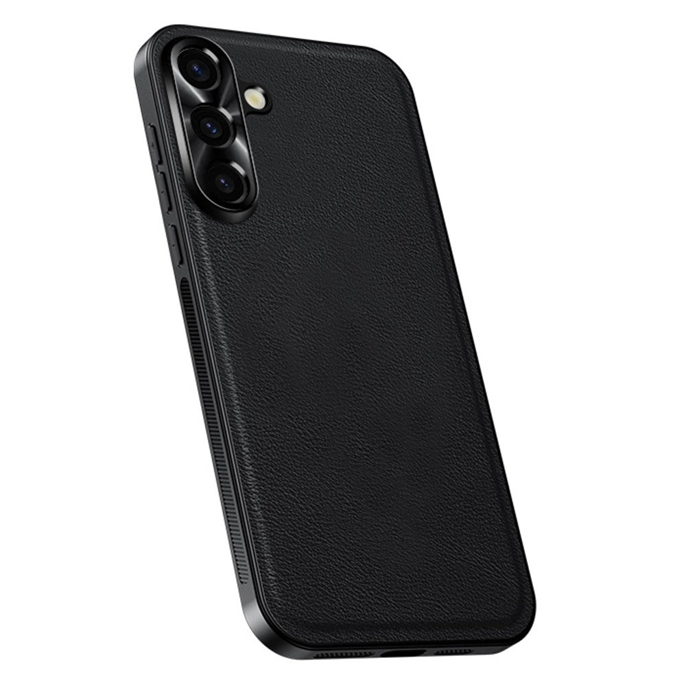 Til Samsung Galaxy S26 FE Cover PU + TPU + PC Telefonbagcover med Metalkameraramme