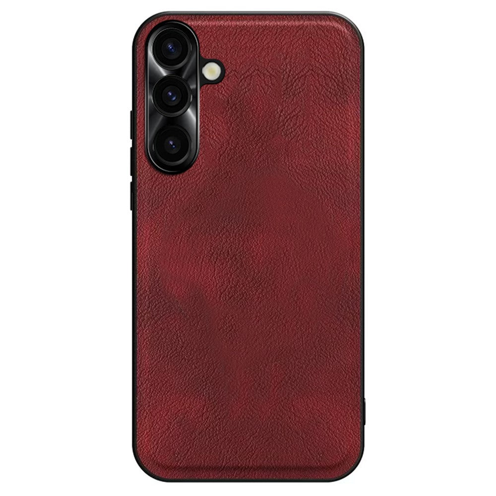 Til Samsung Galaxy S26 FE Cover PU + TPU + PC Telefonbagcover med Metalkameraramme
