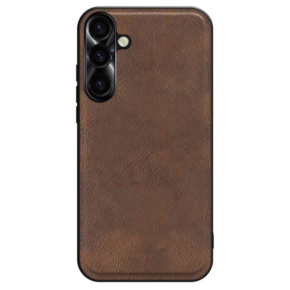 Til Samsung Galaxy S26 FE Cover PU + TPU + PC Telefonbagcover med Metalkameraramme