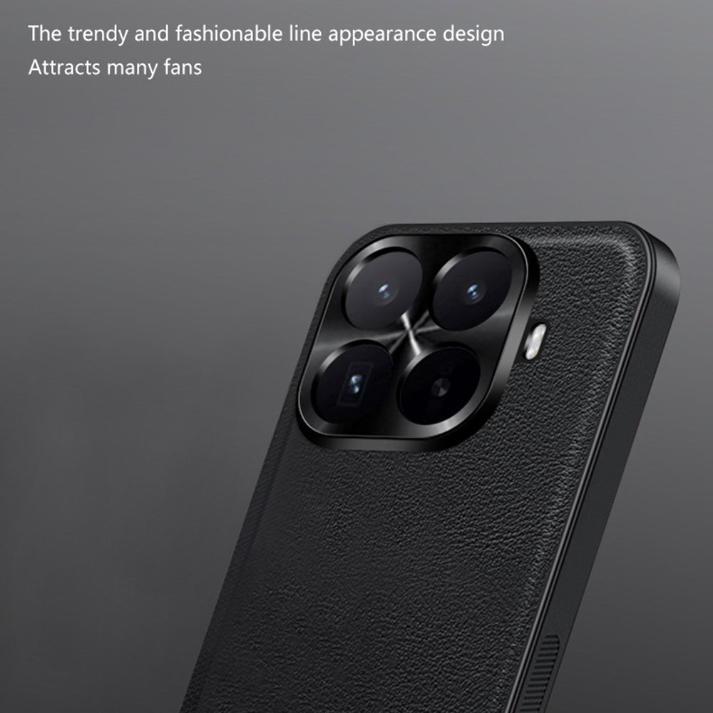 Xiaomi 17T Pro-skal PU + TPU + PC-mobilbakstycke med metalllinsram