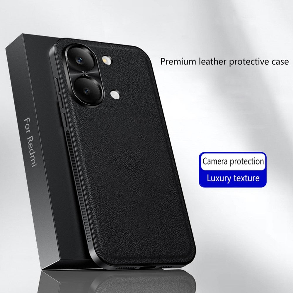 For Xiaomi Redmi Turbo 5 Max 5G Case PU + TPU + PC Phone Back Cover with Metal Lens Frame