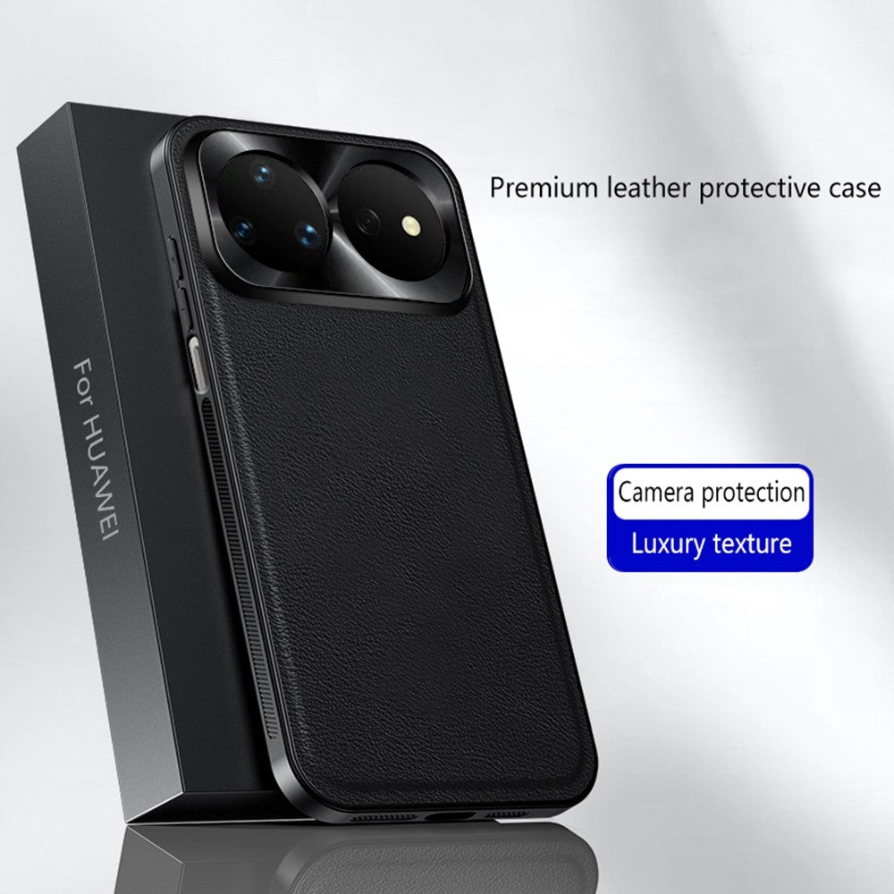 For Huawei nova 16 Pro 5G Case PU + TPU + PC Phone Back Cover with Metal Lens Frame