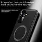 For Samsung Galaxy S26 FE Case PU TPU PC Phone Back Cover with Metal Lens Frame