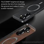 For Samsung Galaxy S26 FE Case PU TPU PC Phone Back Cover with Metal Lens Frame