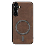 Samsung Galaxy S26 FE-skal PU TPU PC-mobilbakstycke med metallram