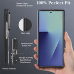 Samsung Galaxy Z Fold7 5G-skal med sidofäst kolfiberstruktur i PU TPU med magnetisk metallring
