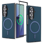 Samsung Galaxy Z Fold7 5G-skal med sidofäst kolfiberstruktur i PU TPU med magnetisk metallring