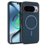 For Google Pixel 11 Pro Case Side-pasted Carbon Fiber Texture PU TPU Phone Cover With Metal Magnetic Ring