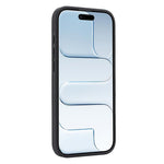 For iPhone Air Case Side-pasted Carbon Fiber Texture PU TPU Phone Cover With Metal Magnetic Ring