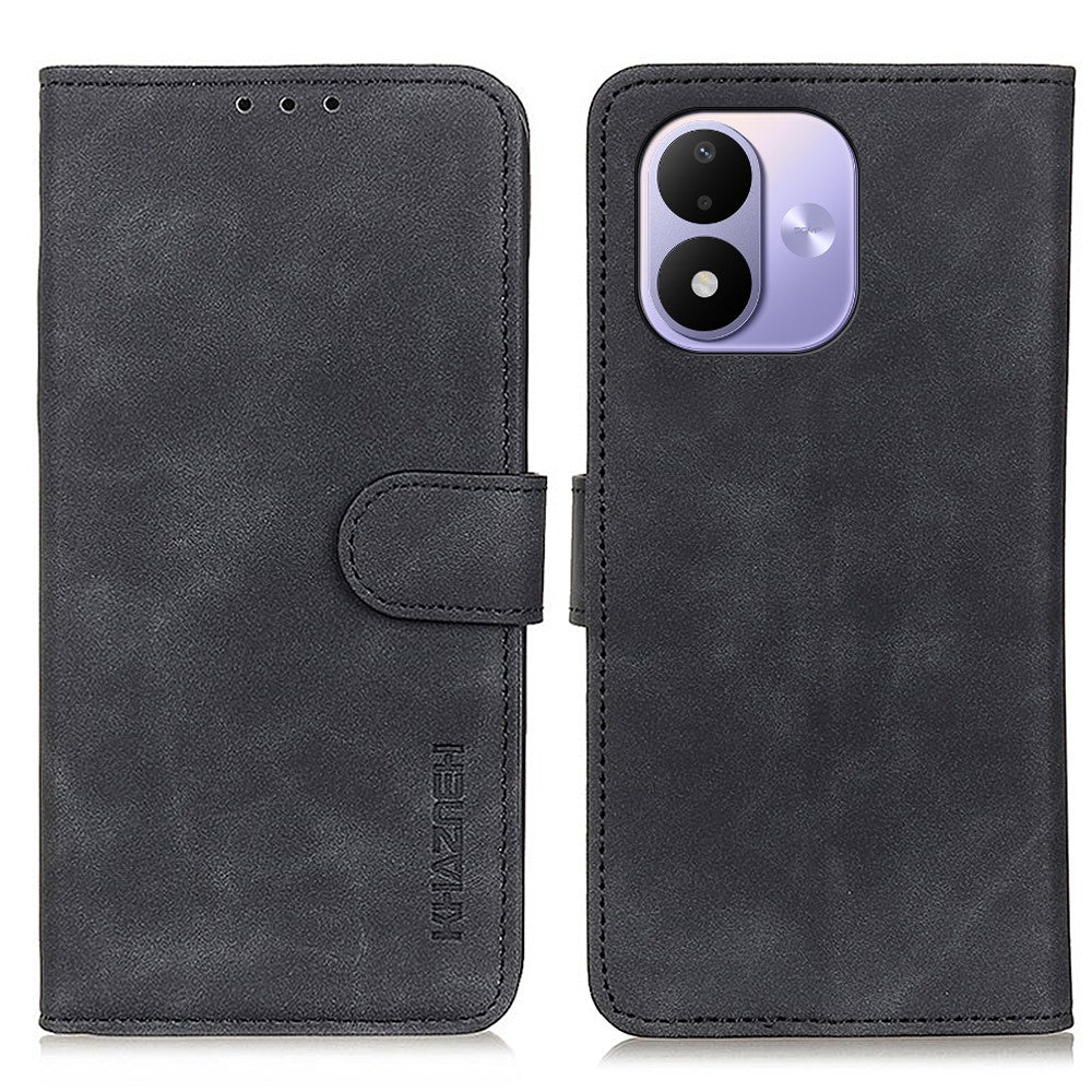 KHAZNEH for Xiaomi Redmi Note 17 4G (Global) / Note 17 5G (Global) / Note 17 (India / China) 5G Case PU Leather Retro Texture Phone Cover