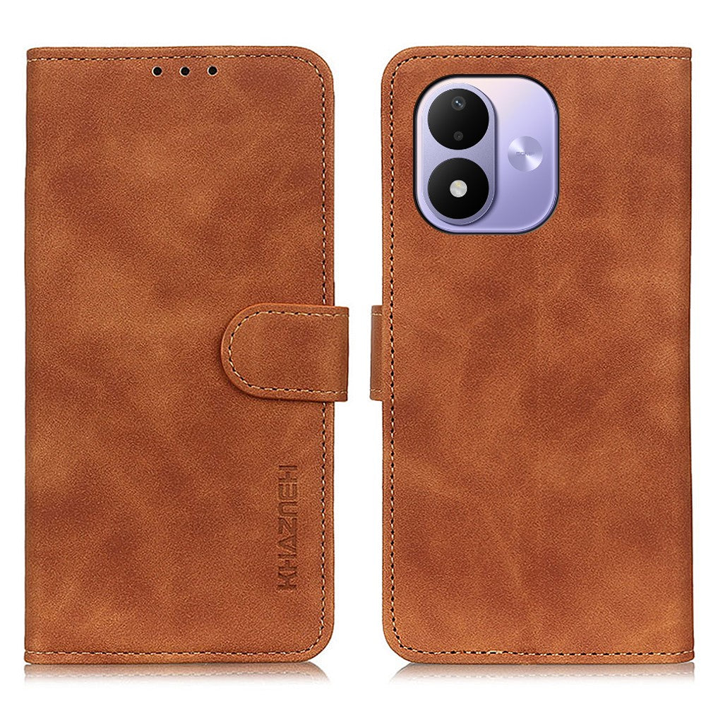 KHAZNEH for Xiaomi Redmi Note 17 4G (Global) / Note 17 5G (Global) / Note 17 (India / China) 5G Case PU Leather Retro Texture Phone Cover