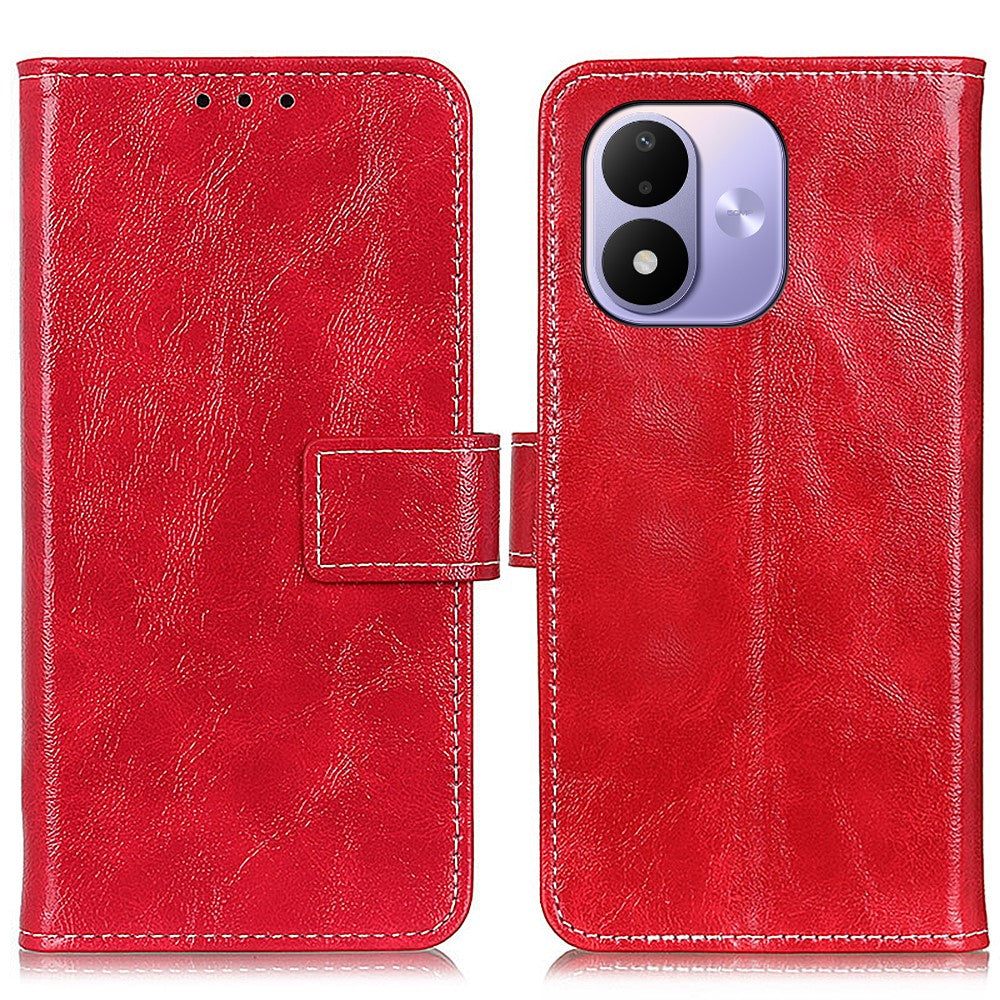 For Xiaomi Redmi Note 17 4G (Global) / Note 17 5G (Global) / Note 17 (India / China) 5G Case Wallet Leather Phone Cover Crazy Horse Texture