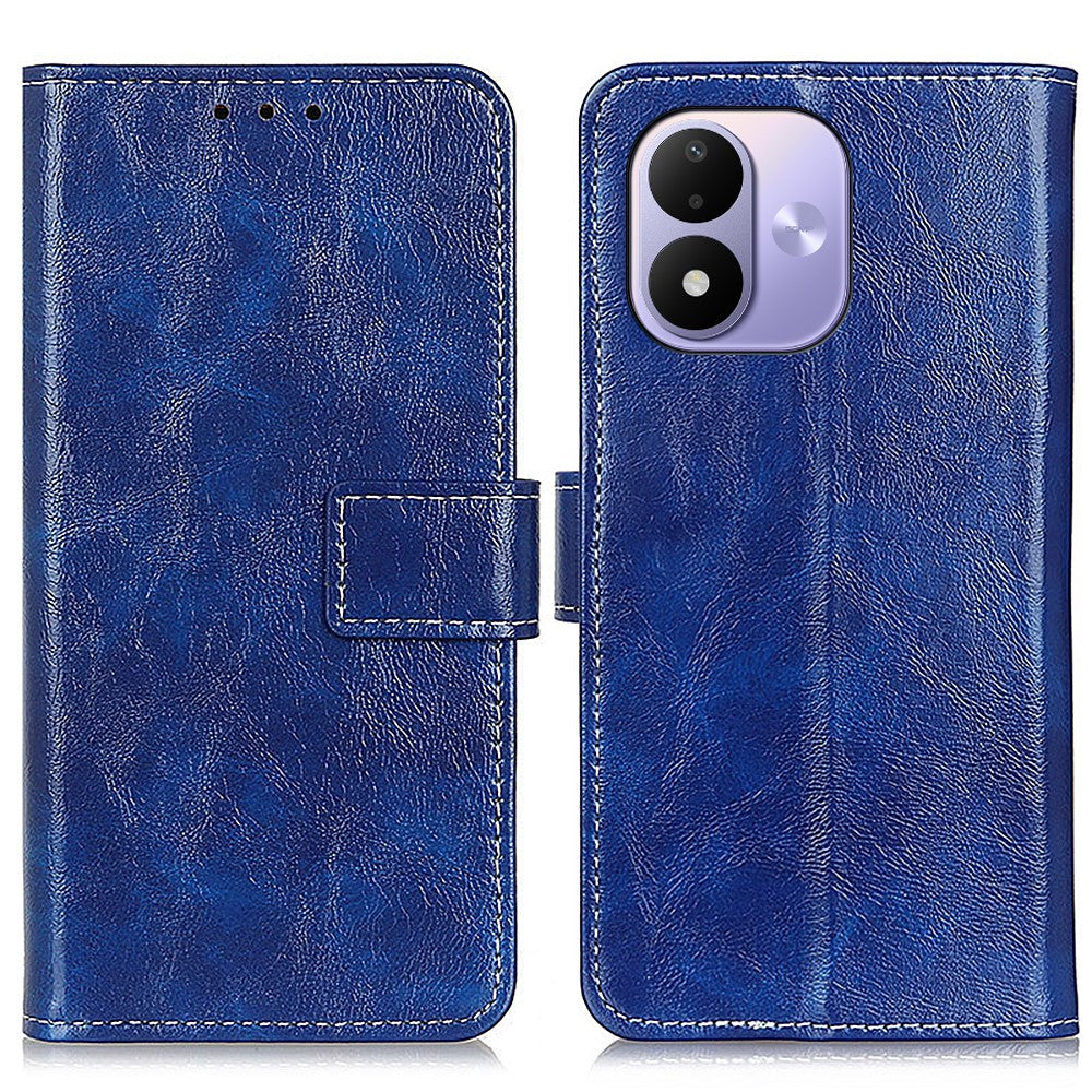 For Xiaomi Redmi Note 17 4G (Global) / Note 17 5G (Global) / Note 17 (India / China) 5G Case Wallet Leather Phone Cover Crazy Horse Texture