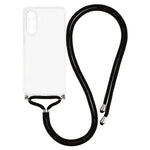 For Samsung Galaxy A18 4G / A18 5G Case Reinforced Corner TPU Clear Phone Cover with Lanyard