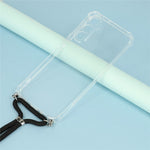 For Samsung Galaxy A18 4G / A18 5G Case Reinforced Corner TPU Clear Phone Cover with Lanyard